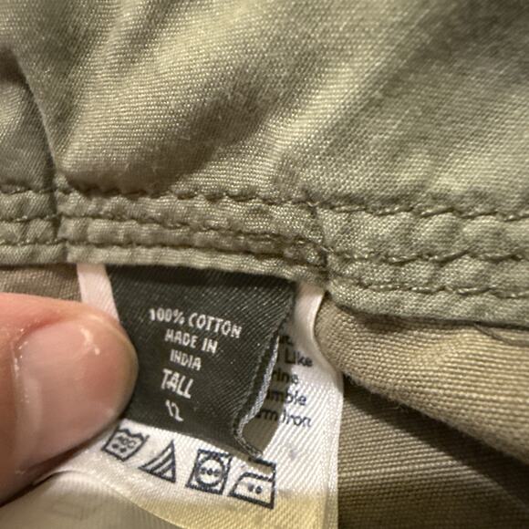 Eddie Bauer-Womens Cargo Crop Lightweight Pants-Size 12 Tall-Olive Green - Picture 9 of 14
